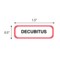 Nevs Position Labels - Decubitus 1/2" x 1-1/2" White w/Red & Black XP-200 - alternate 2